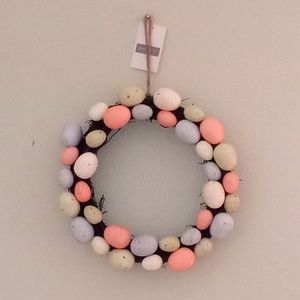 All🐥3/$25🐰 Pastel Easter Egg Wreath Easter Wall Art/Decor NWT